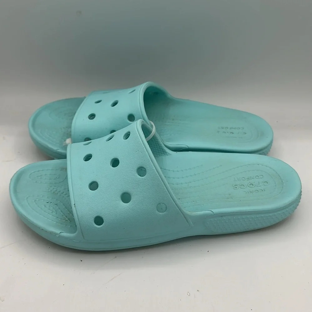 Crocs Classic Non-Slip Wear-Resistant Sports Slippers Unisex Blue - Picture 2 of 4